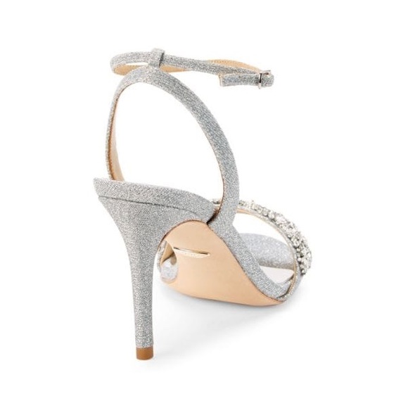 $275 Badgley Mischka Size 9 Jen Ankle Strap Crystal Sandal Pumps NWT - Picture 6 of 11